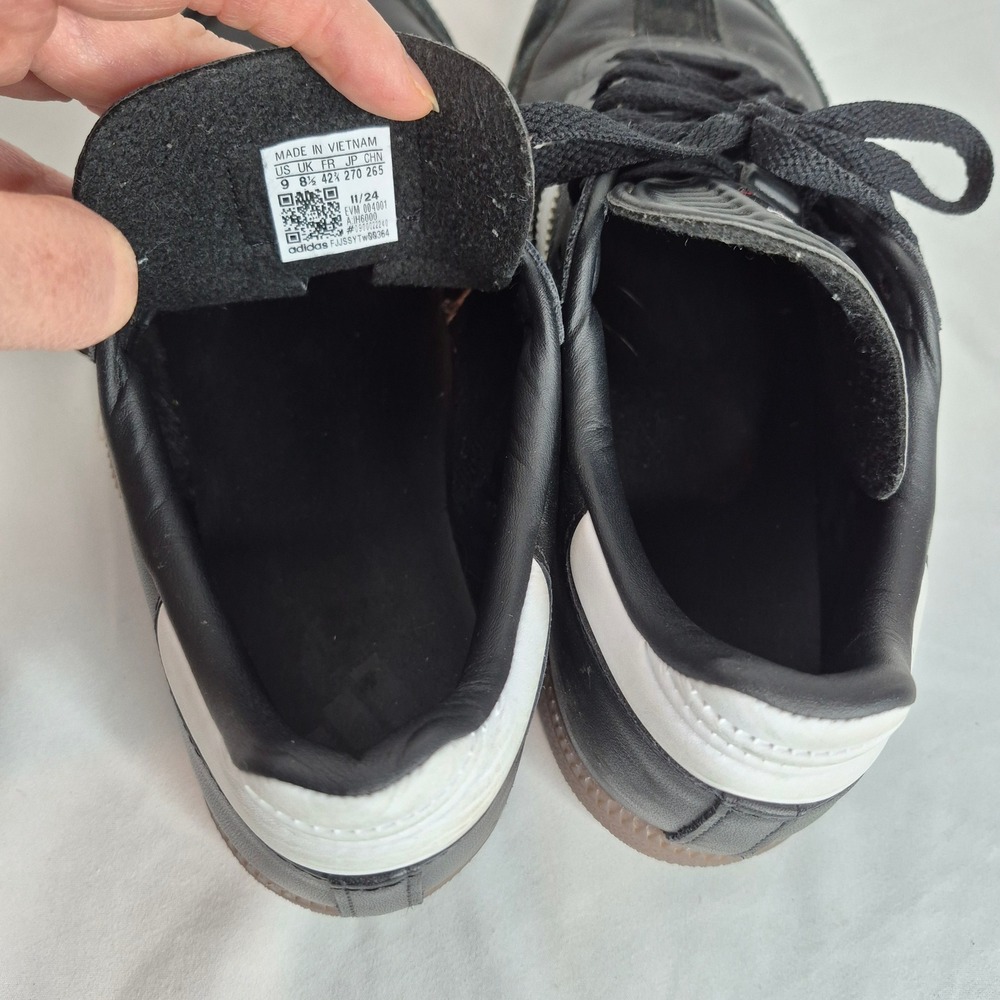 Adidas Samba Classic Black White Gum Indoor Soccer Shoes IH6000 Mens 9 - Picture 7 of 9